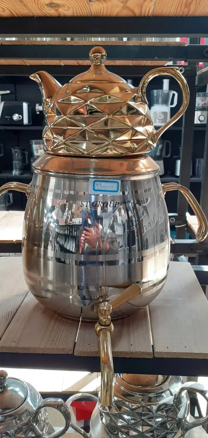 کتری قوری استیل کف چدن سام ست ترکیه ۶لیتر|قوری، کتری، قهوه‌ساز دستی|مشهد, الهیه|دیوار