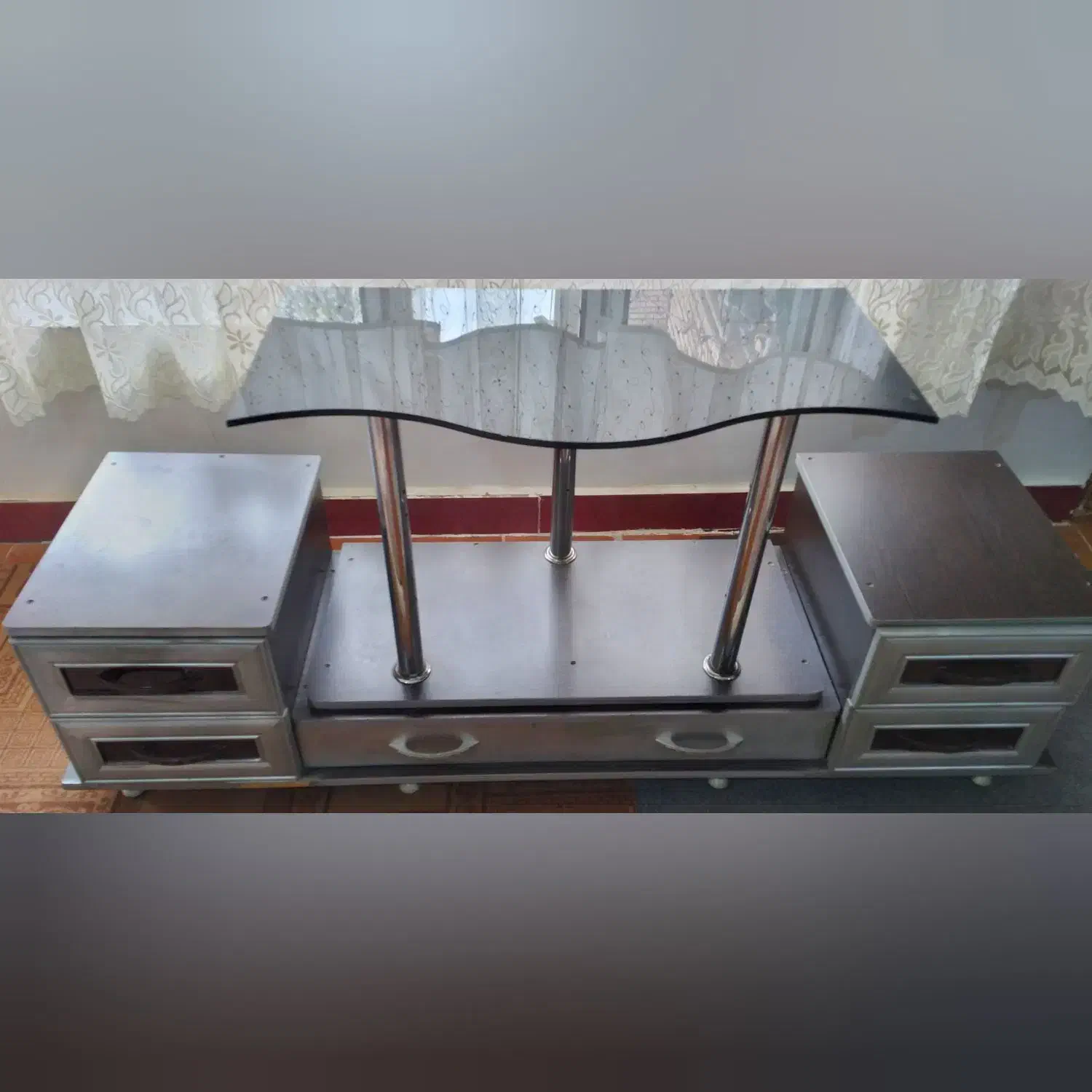 میز تلویزیون شیشه ای و چوبی|میز تلویزیون|مرند, |دیوار