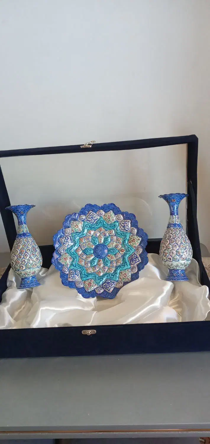 بشقاب و گلدان میناکاری|صنایع دستی و سایر لوازم تزئینی|رباط‌کریم, رباط‌کریم|دیوار