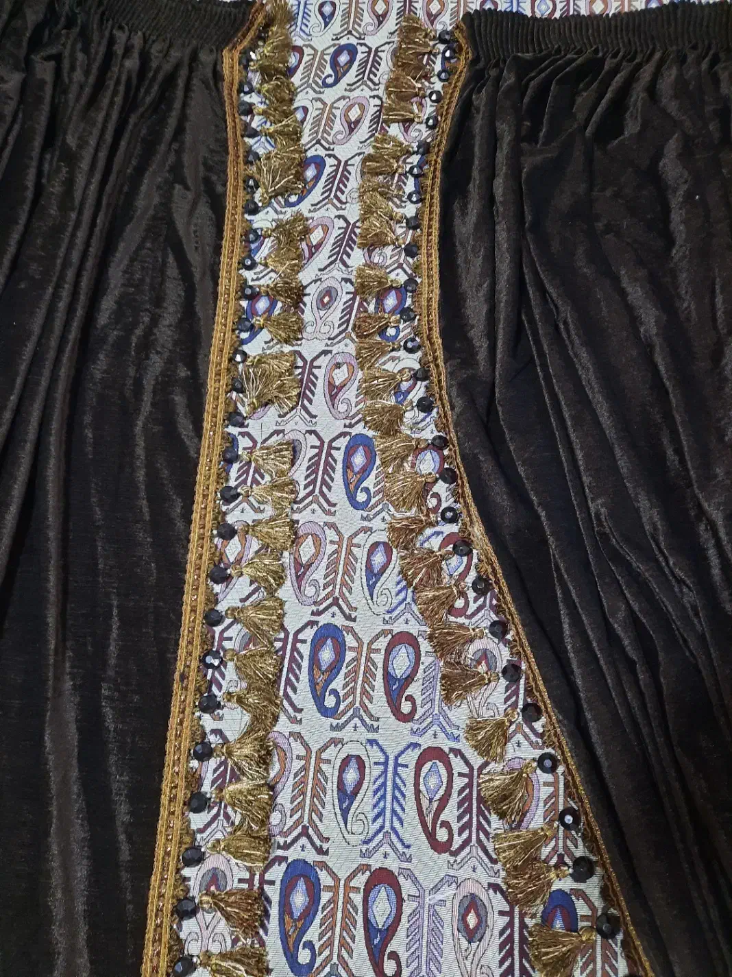 ۲عدد شال پرده مخملی|پرده، رانر، رومیزی|نهاوند, |دیوار