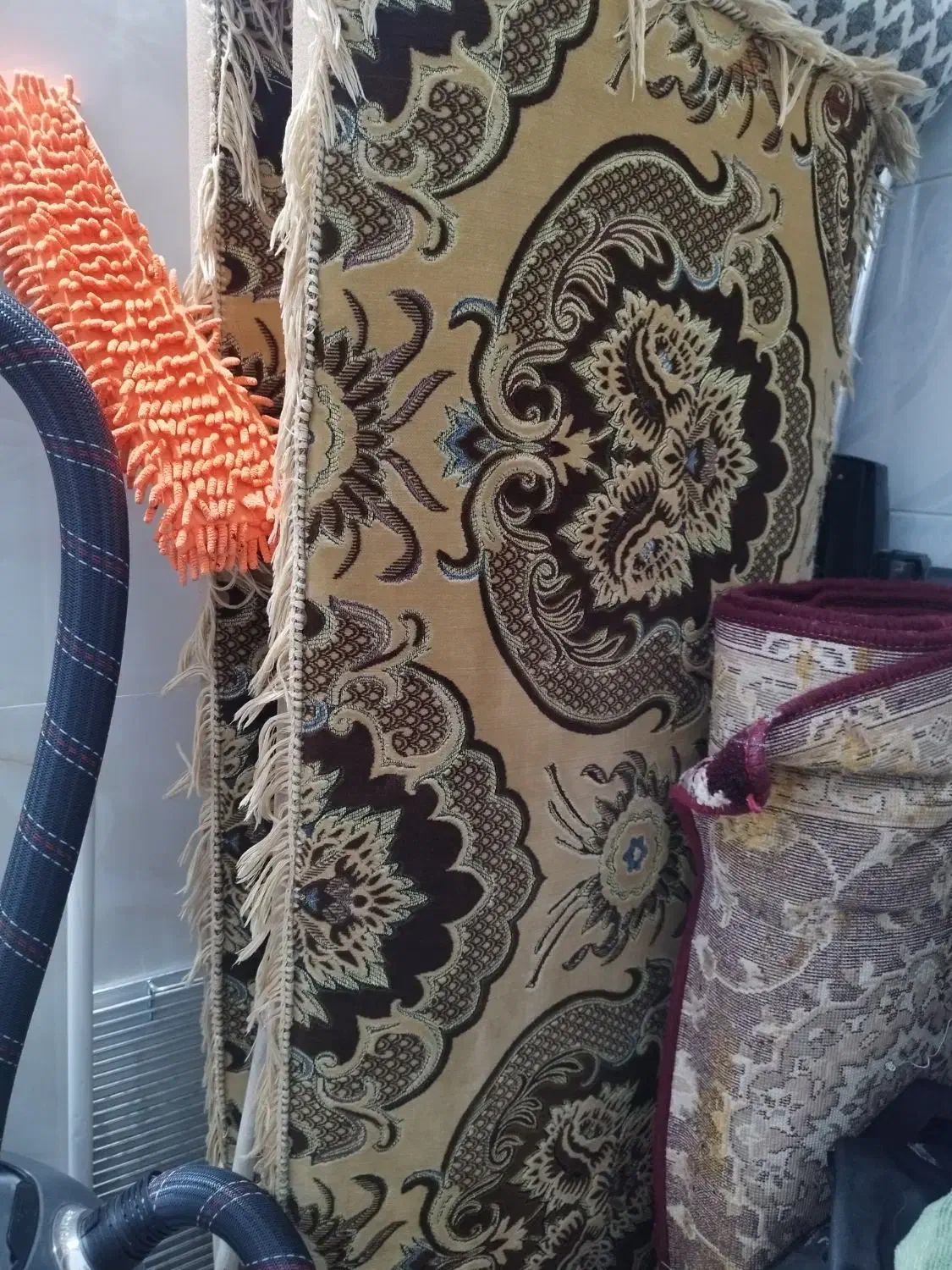 فرش کناره و متکا|فرش|نورآباد, |دیوار