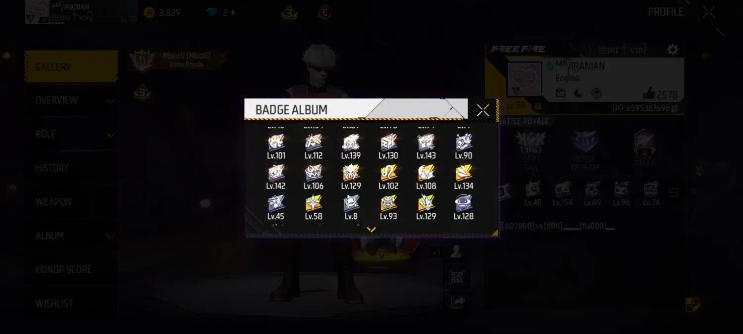 اکانت فری فایر|کنسول، بازی ویدئویی و آنلاین|جیرفت, |دیوار