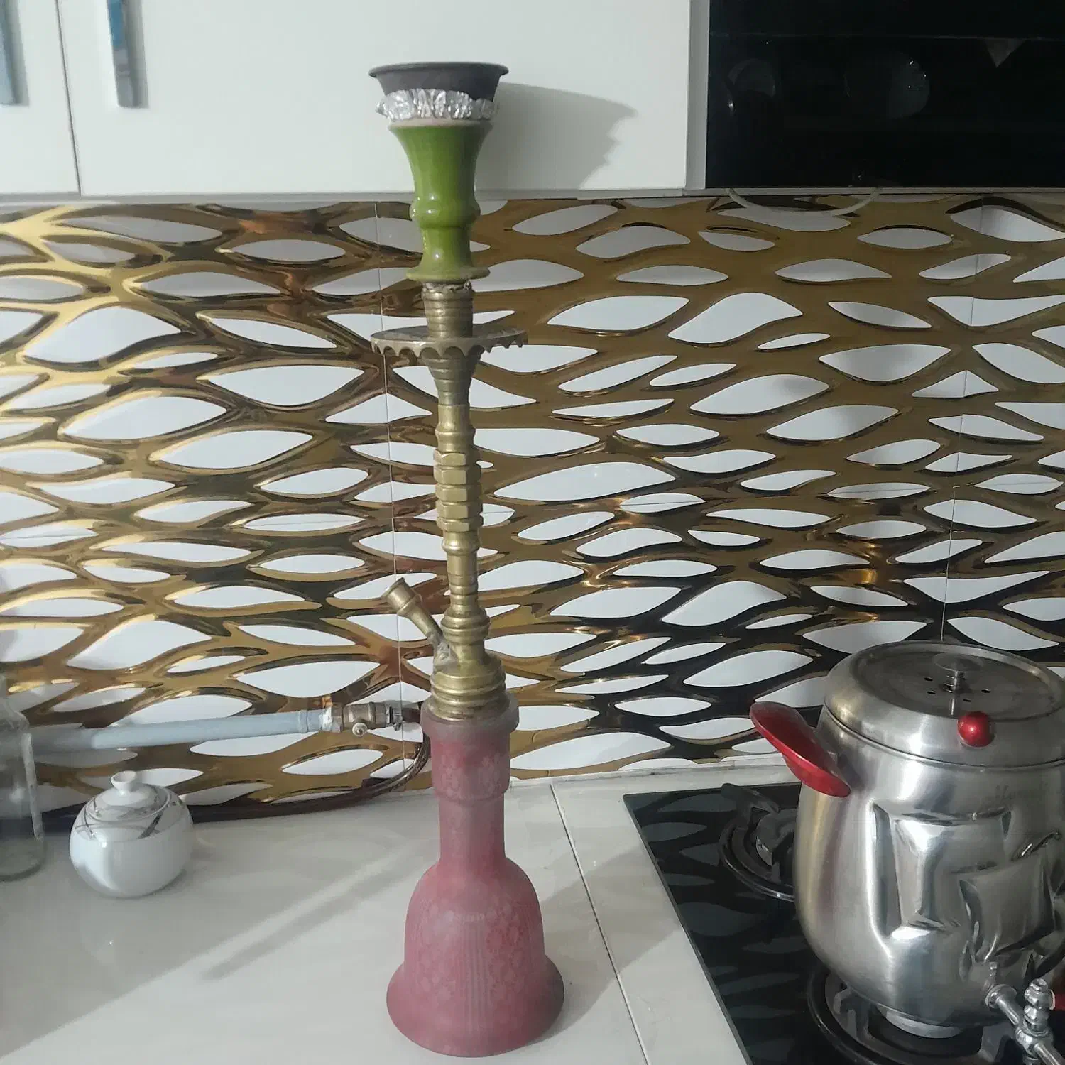 قلیون برنجی|صنایع دستی و سایر لوازم تزئینی|پاکدشت, پاکدشت (مامازند)|دیوار