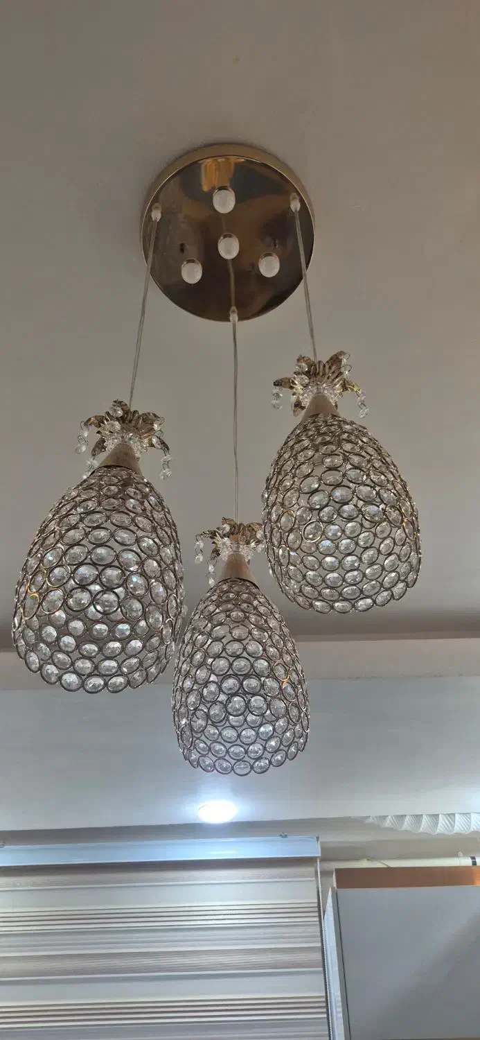 لوستر سه تایی|لوستر و چراغ آویز|قزوین, |دیوار