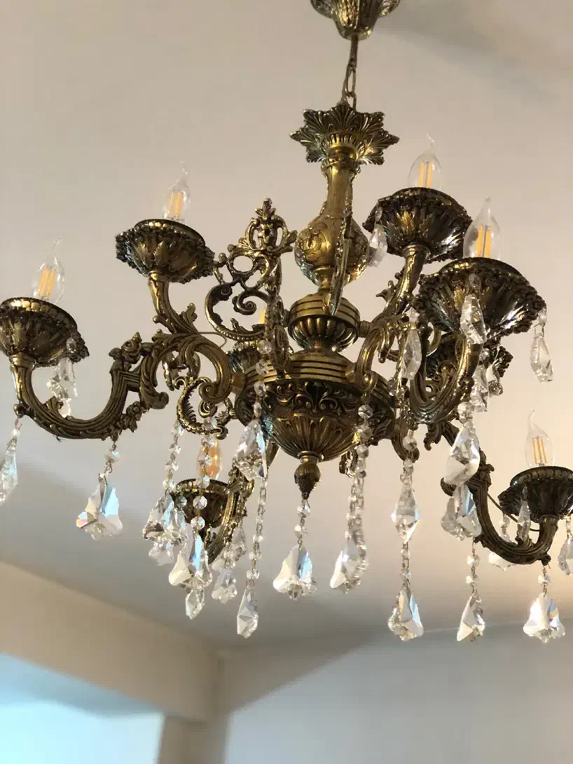 لوستر طلایی|لوستر و چراغ آویز|مشهد, سجادیه|دیوار