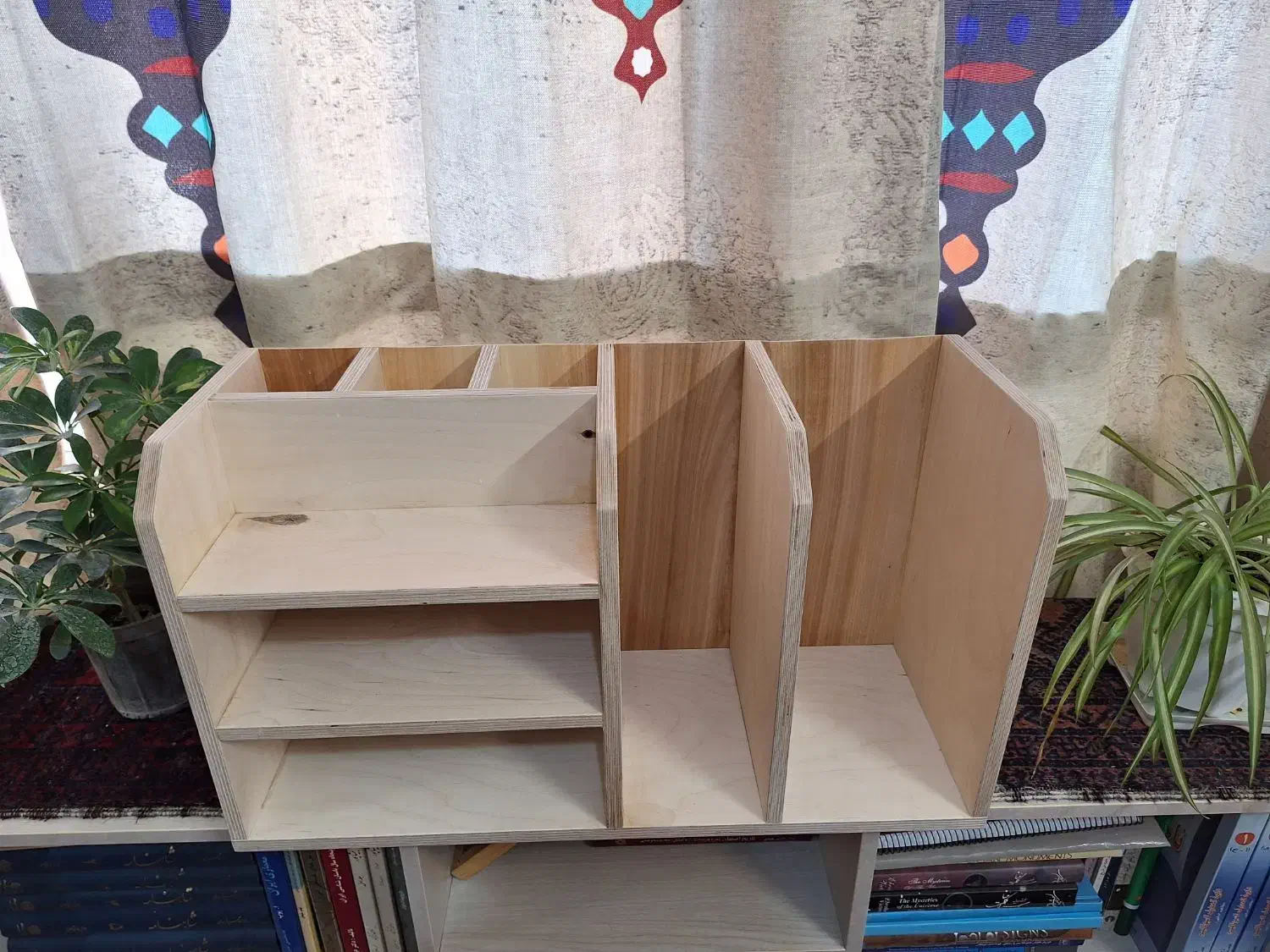 کتابخانه رومیزی تمام‌چوب|کتابخانه، شلف، قفسه‌های دیواری|شاهین‌شهر, عطار|دیوار
