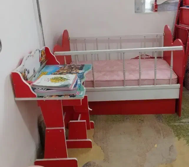 تخت کودک همراه با تشک طبی فنری رویال|تخت و صندلی بچه|یاسوج, |دیوار