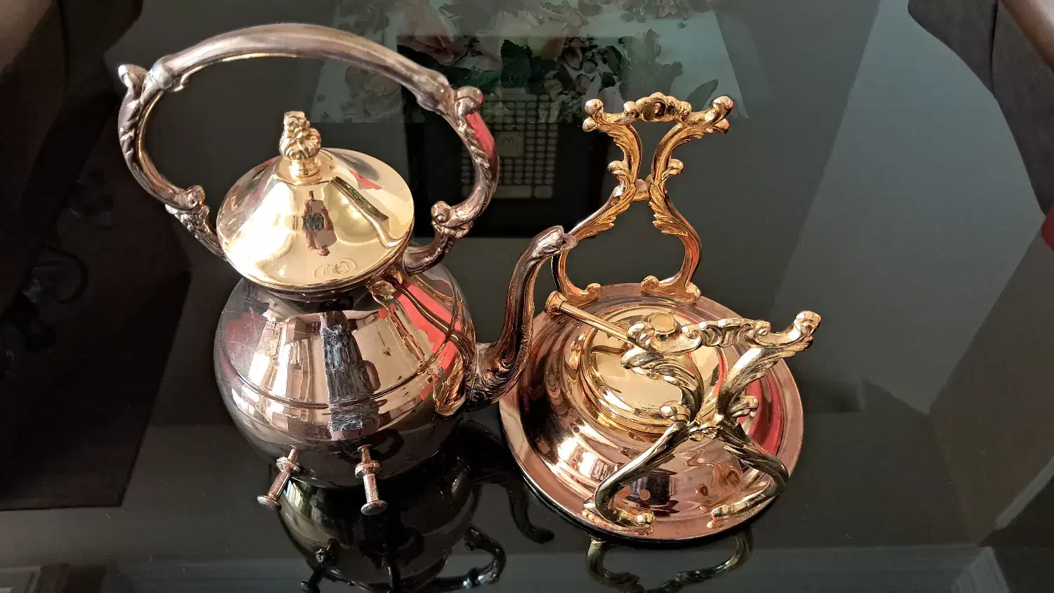 قوری وارمردار برنجی|قوری، کتری، قهوه‌ساز دستی|بومهن, |دیوار