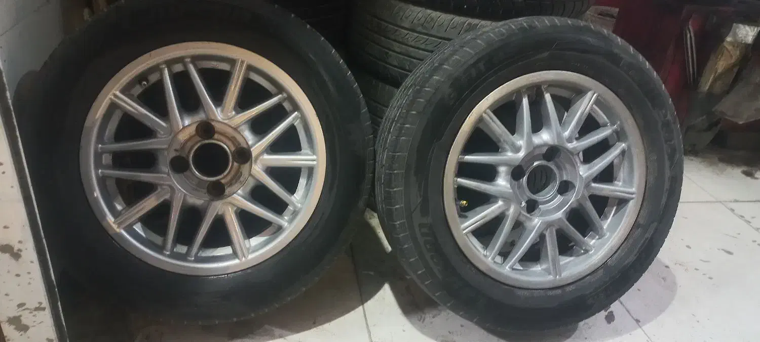 رینگ ۱۵ خرچنگی با لاستیک دست دوم|قطعات یدکی و لوازم جانبی|یاسوج, |دیوار