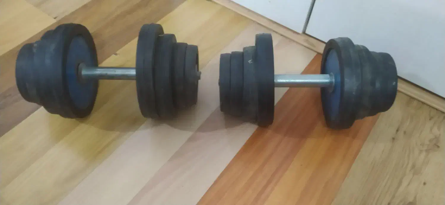 دمبل متغیر با وزنه چدنی دور لاستیک|تجهیزات ورزشی|مشهد, هفت تیر (آب و برق)|دیوار