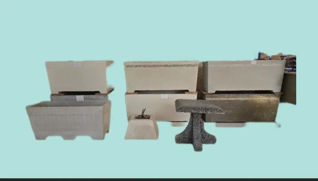 انواع گلدان بتنی و فایبرگلاس و فلاور باکس|خدمات باغبانی و درختکاری|شیراز, دروازه قران|دیوار