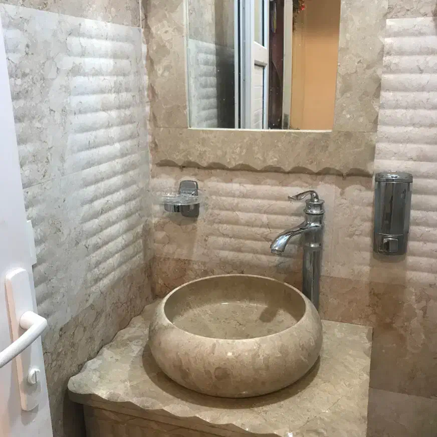 روشویی سنگی باشیرآب بلند|لوازم سرویس بهداشتی|فردیس, منظریه|دیوار