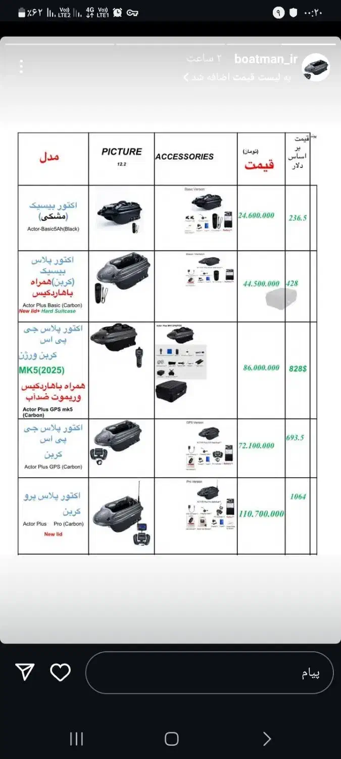 قایق طعمه پاش بوتمن|ماهیگیری|کرمانشاه, |دیوار