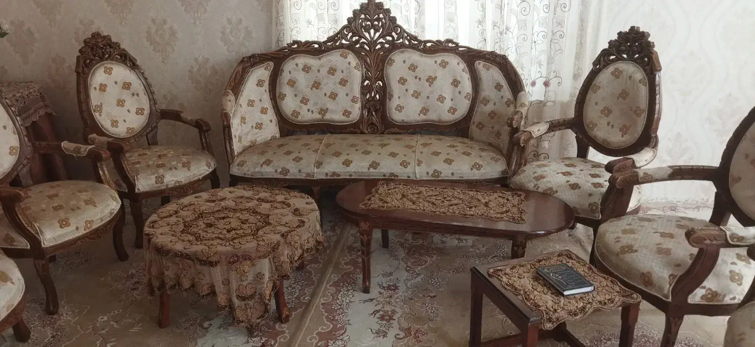 مبل سلطنتی هفت نفره|مبلمان خانگی و میز عسلی|علیآباد کتول, |دیوار