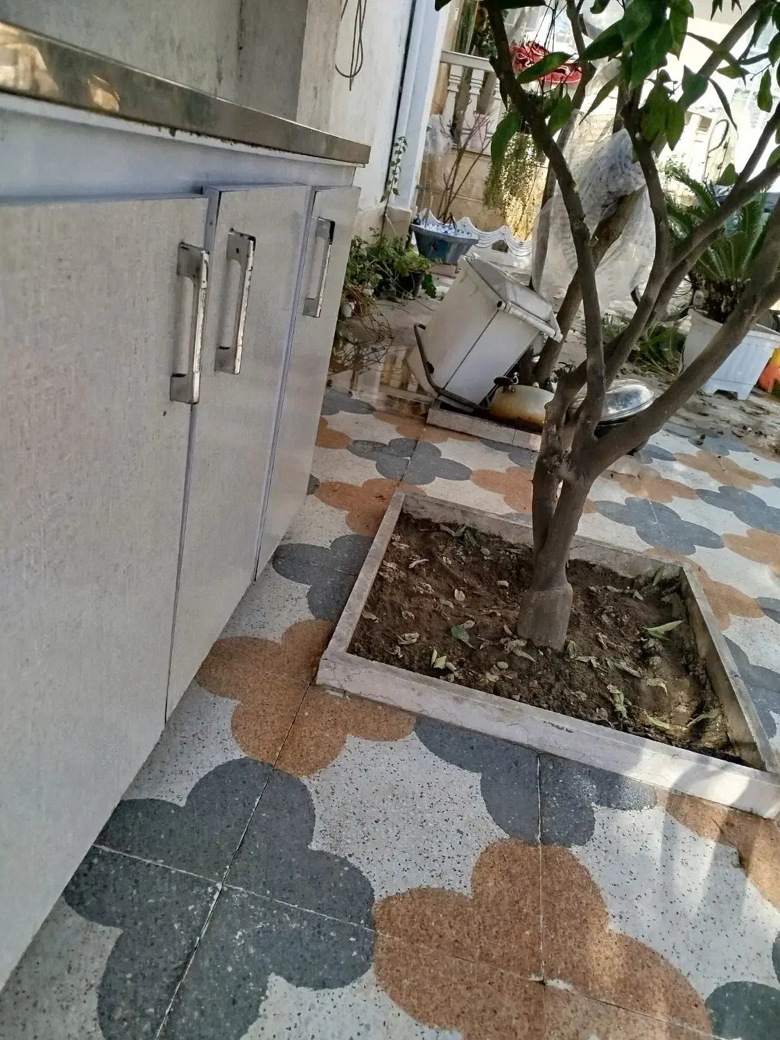 کابینت با سینگ|آب‌چکان و نظم‌دهنده ظروف|فومن, |دیوار