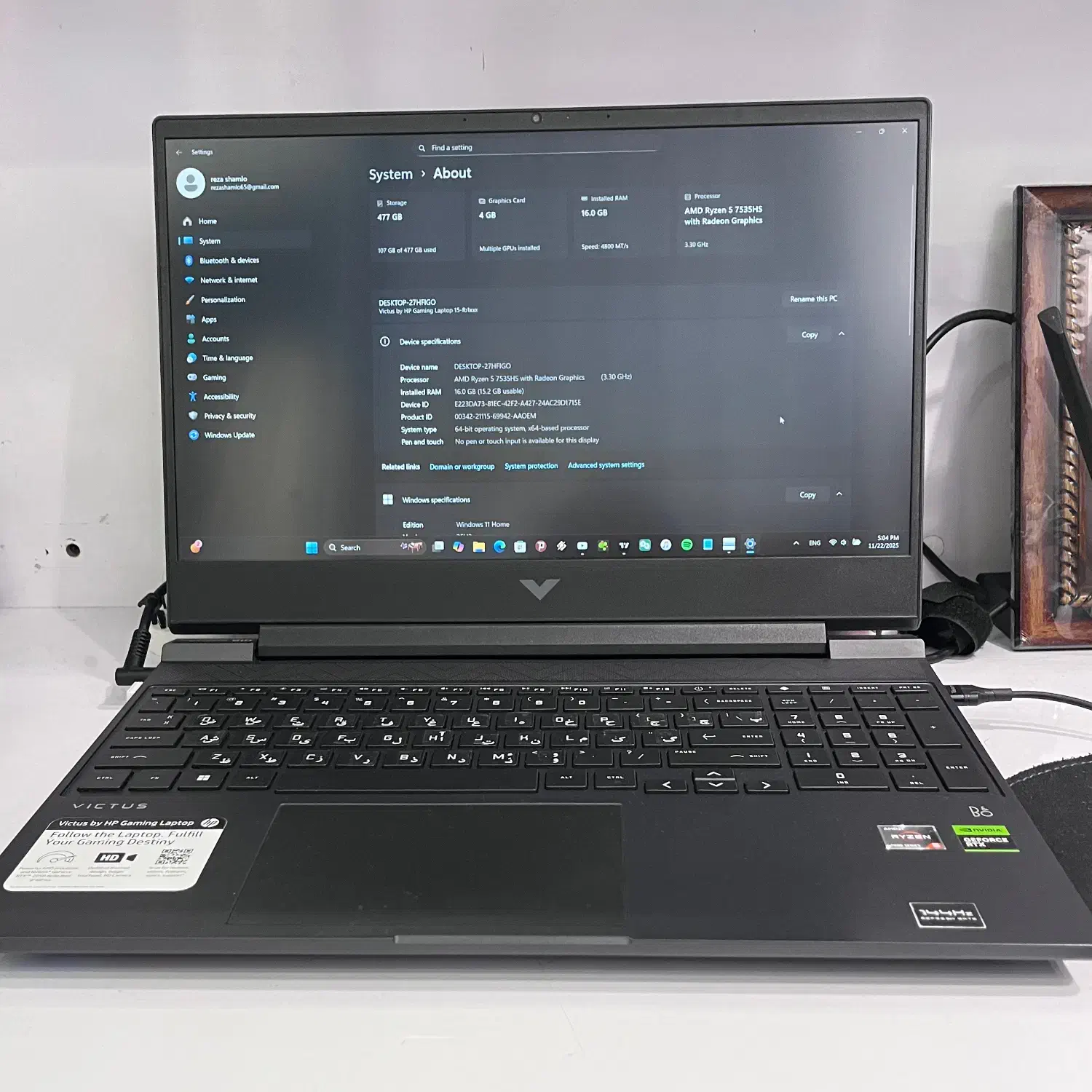 لپ تاپ گیمینگ ویکتوس victos|رایانه همراه|تهران, شمس‌آباد|دیوار