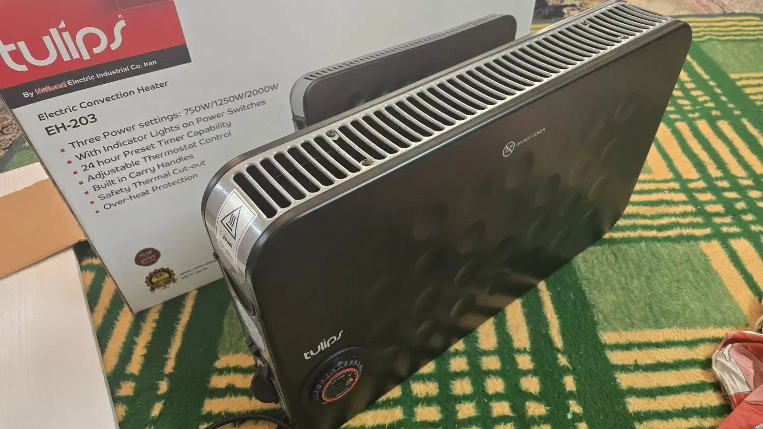 هیتر برقی فن دار تایمر دار در حد نو|بخاری، هیتر، شومینه|شاهین‌شهر, شهرک گلدیس|دیوار