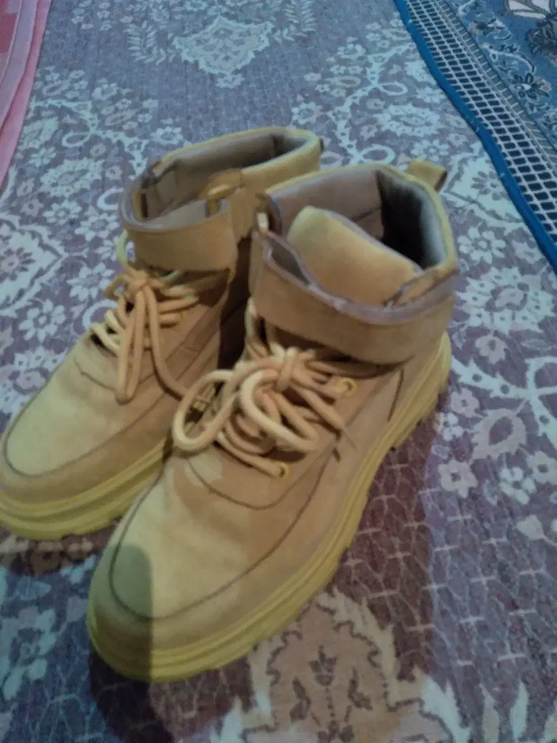 کفش کتان نیم بوت|کیف، کفش، کمربند|بناب, |دیوار