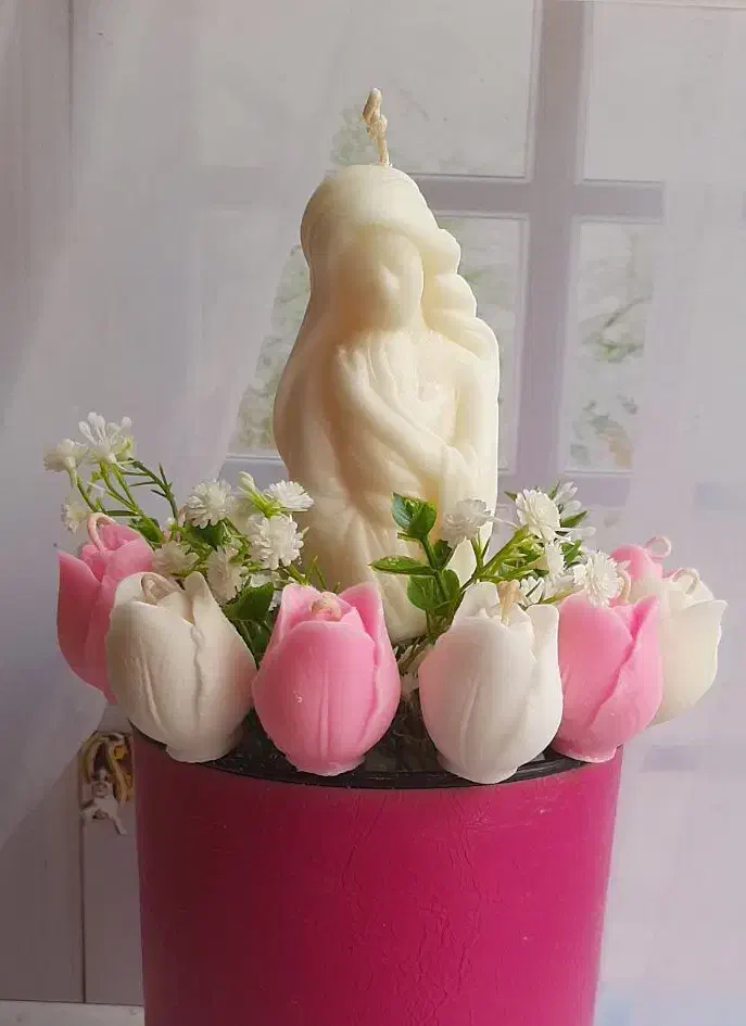 باکس شمع گل ویژه روز مادر|صنایع دستی و سایر لوازم تزئینی|یزد, |دیوار