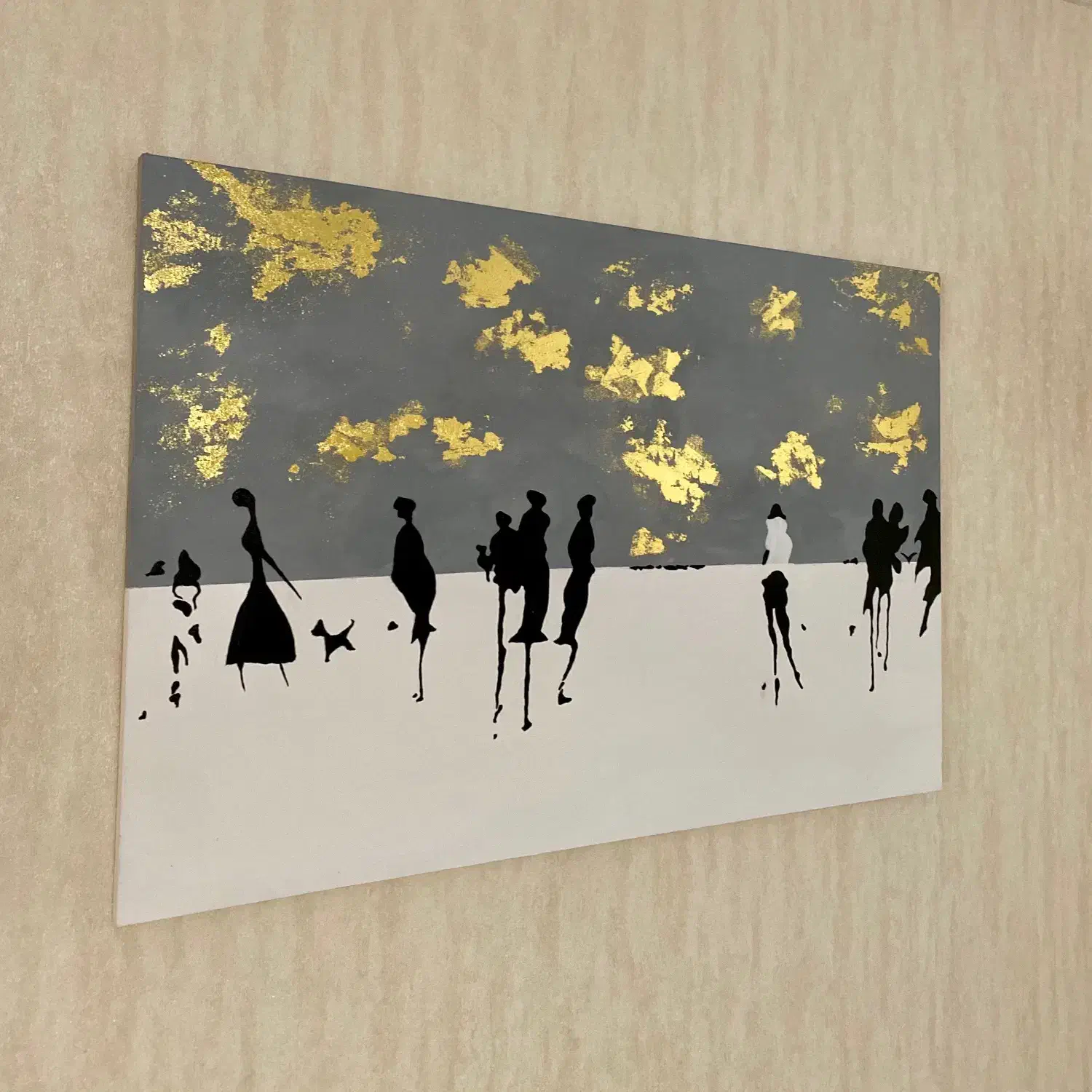 تابلو دکوراتیو مدرن ورق طلا|تابلو، نقاشی، عکس|تهران, صادقیه|دیوار