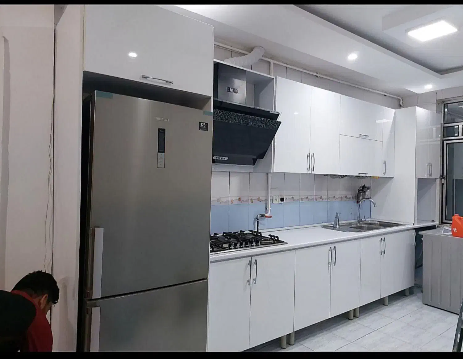 کابینت mdf سفید یخچالی ساده|مصالح و تجهیزات ساختمان|همدان, |دیوار