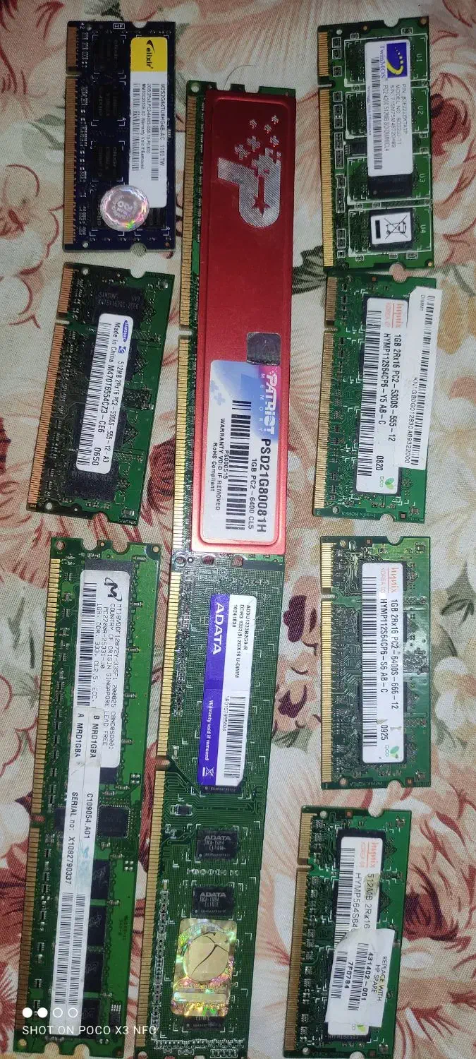 تعدادی رم کامپیوتر و لپ تاب|قطعات و لوازم جانبی رایانه|رباط‌کریم, مسکن مهر آبشناسان|دیوار