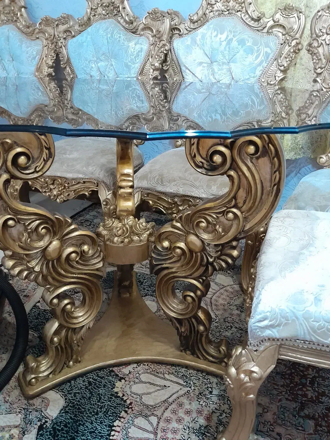 میز نهار خوری ۶نفره چوب راش پارچه ترک|میز و صندلی غذاخوری|اندیشه, شهرک مریم|دیوار