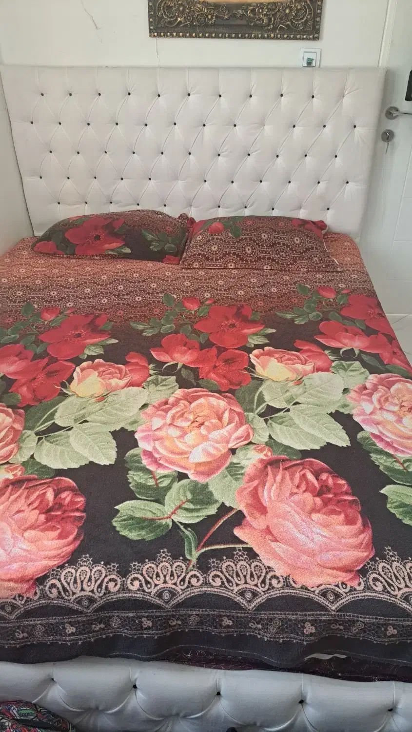 تخت خواب لمسه دونفره با تشک خوشخواب رویال|تخت و سرویس خواب|تهران, باغ فیض|دیوار