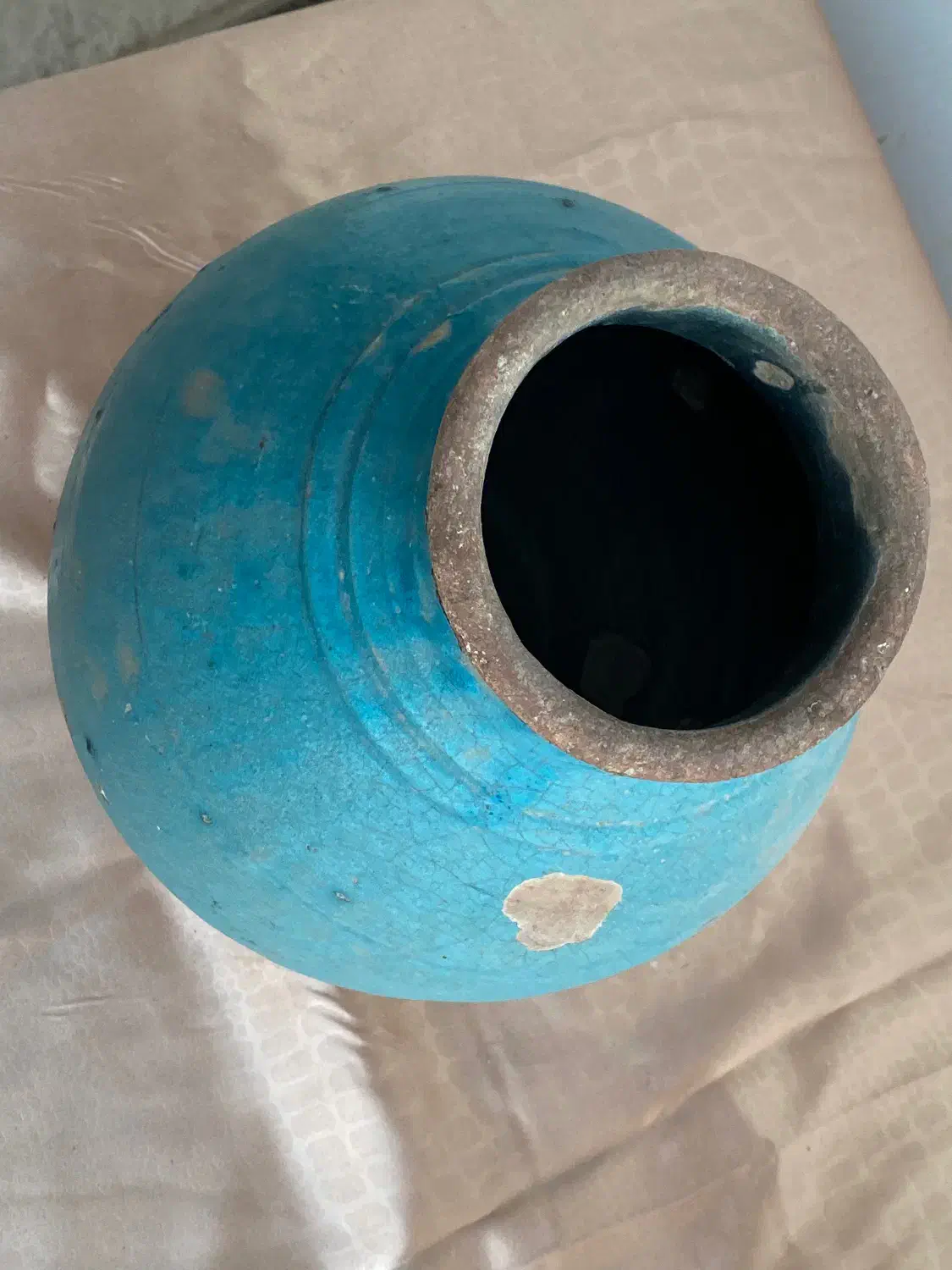 کوزه لعابی قدیمی عتیقه|کلکسیون اشیاء عتیقه|کرمان, |دیوار