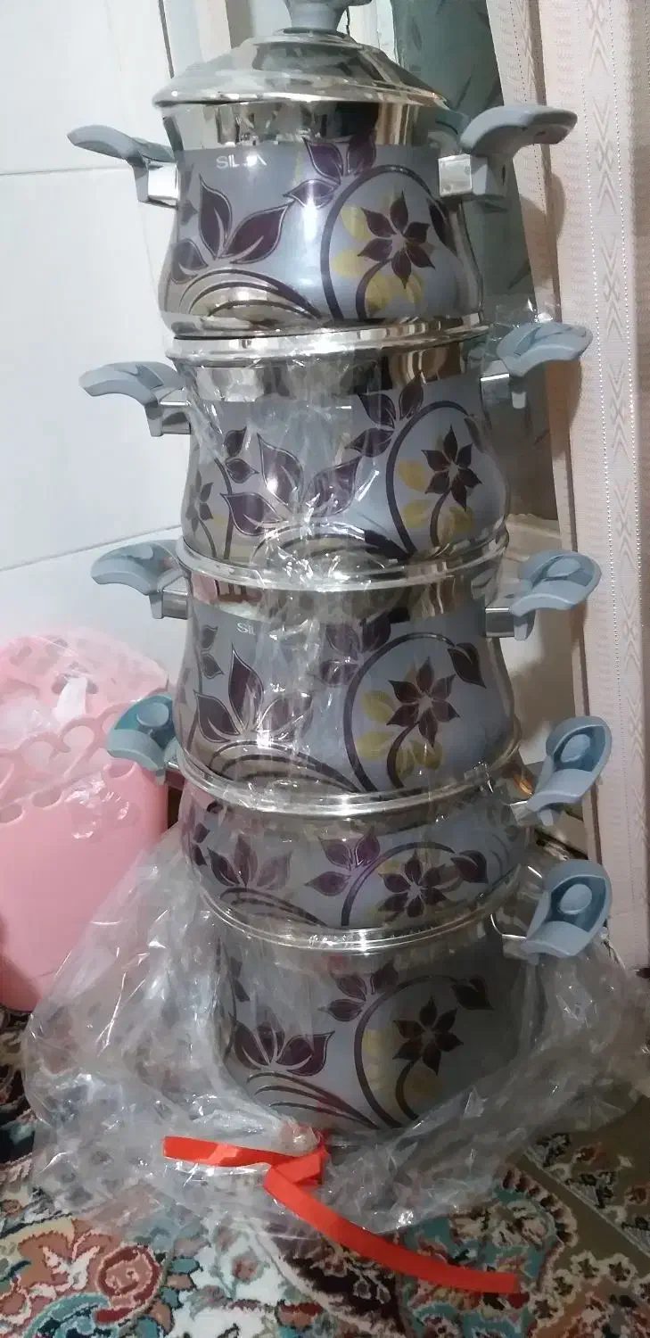 فروش سرویس استیل ترک و چای ساز و قهوه ساز|قوری، کتری، قهوه‌ساز دستی|یزد, |دیوار