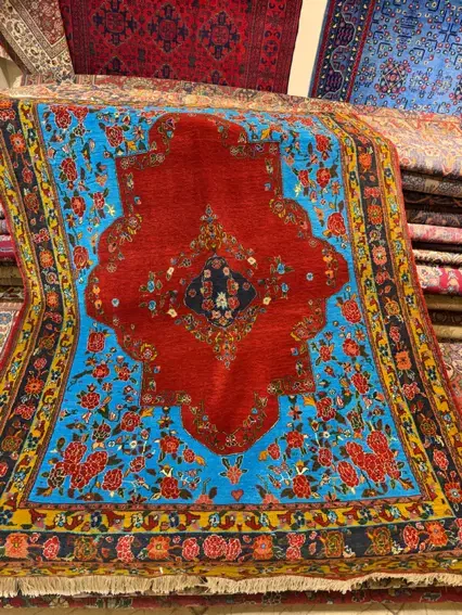 قالیچه عشایری گل ابریشم|فرش|تهران, کوی فراز|دیوار