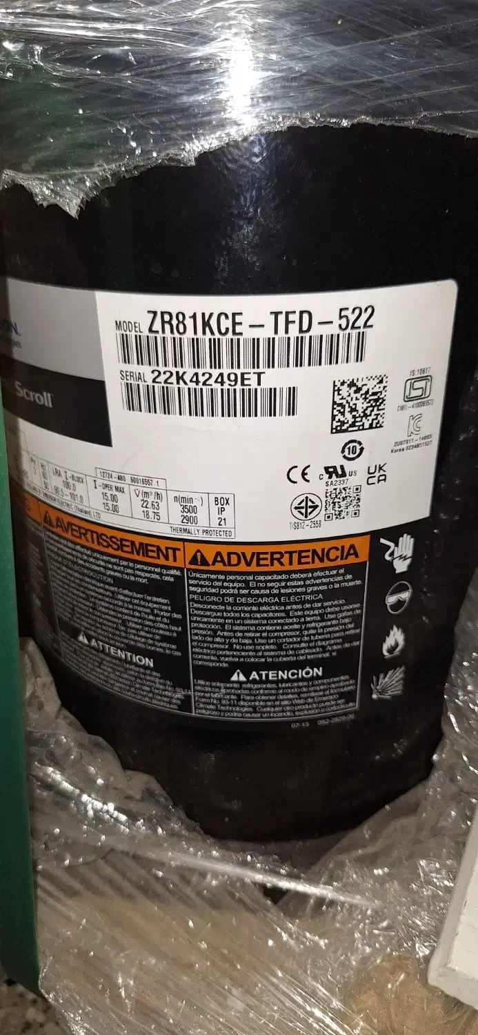 کمپرسور zr81|کولر گازی و فن‌کوئل|اهواز, ۲۰۰۰واحدی|دیوار