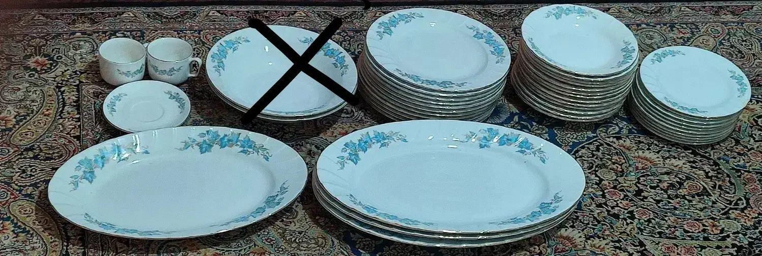 چینی زرین تاک آبی|ظروف سرو و پذیرایی|همدان, |دیوار