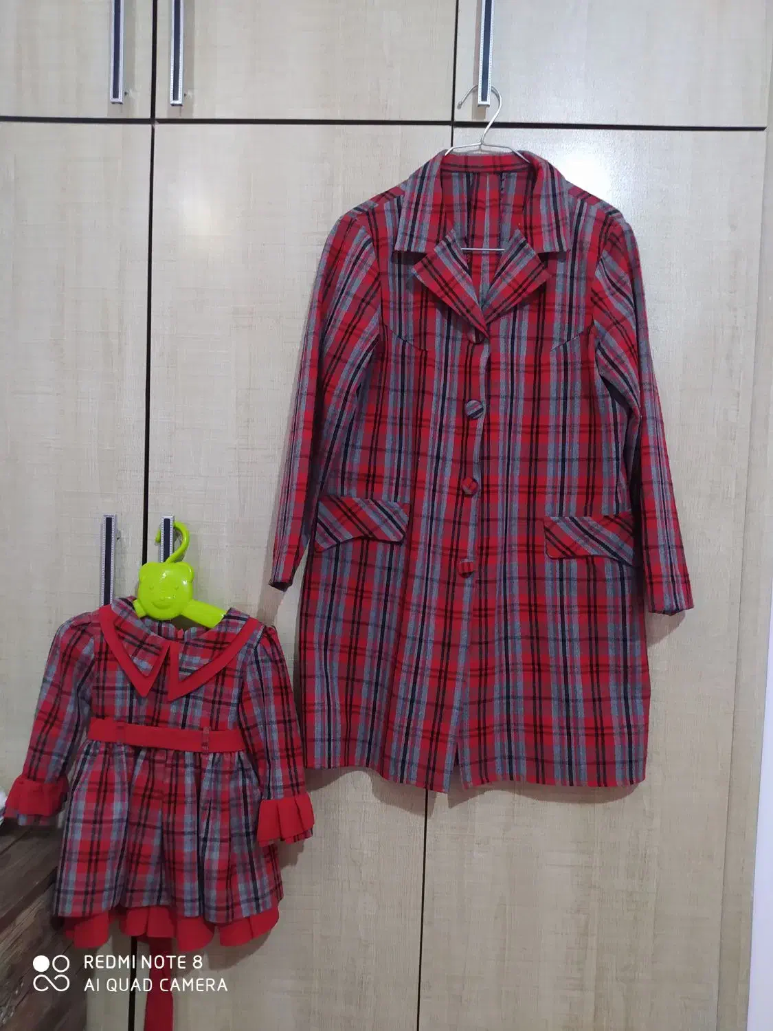 ست مانتو پیراهن یلدایی مادر دختر|لباس|اصفهان, نصرآباد|دیوار