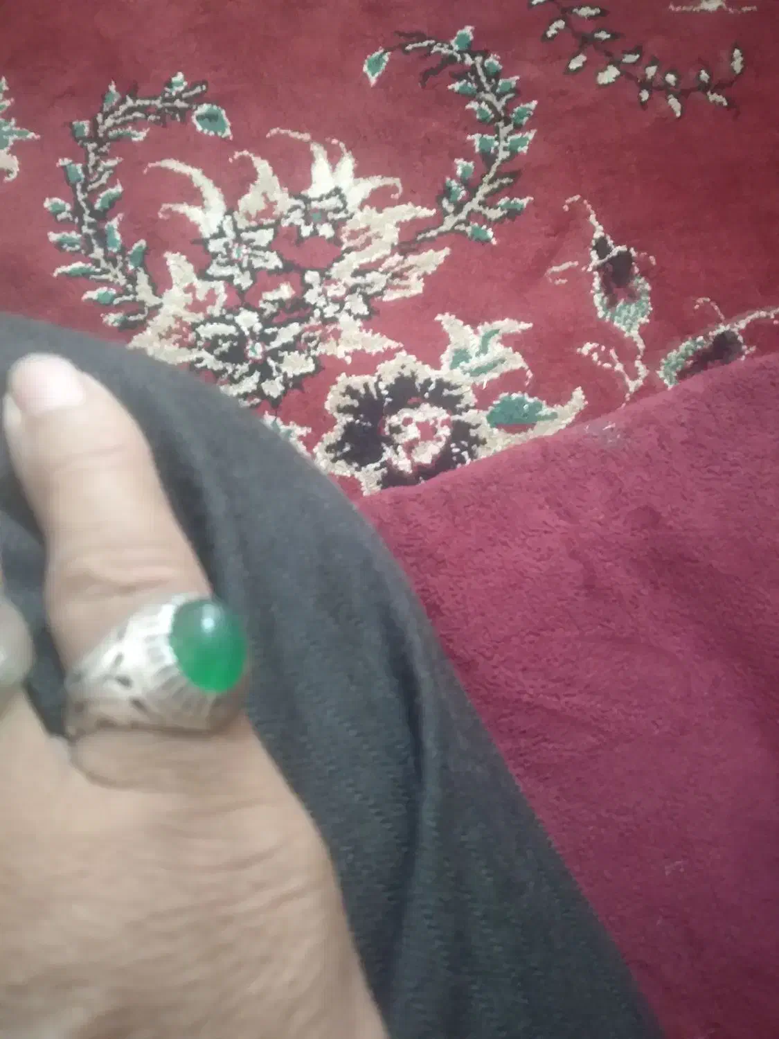 دوعددانگشتریکی فیروزه اصل وعقیق سبزخوش رنگ|جواهرات|گزیک, |دیوار