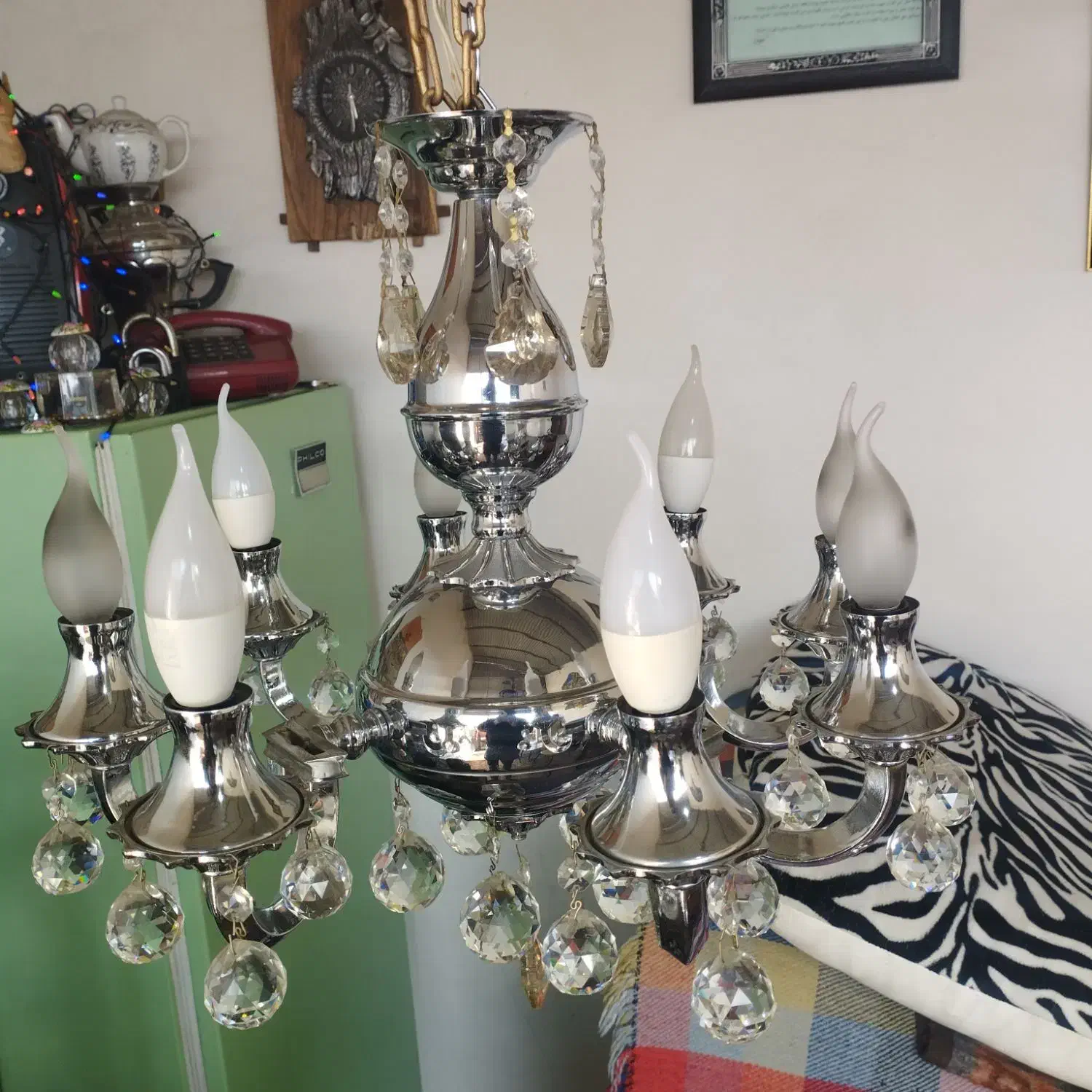 لوستر برنزی خیلی شیک|لوستر و چراغ آویز|ارومیه, |دیوار