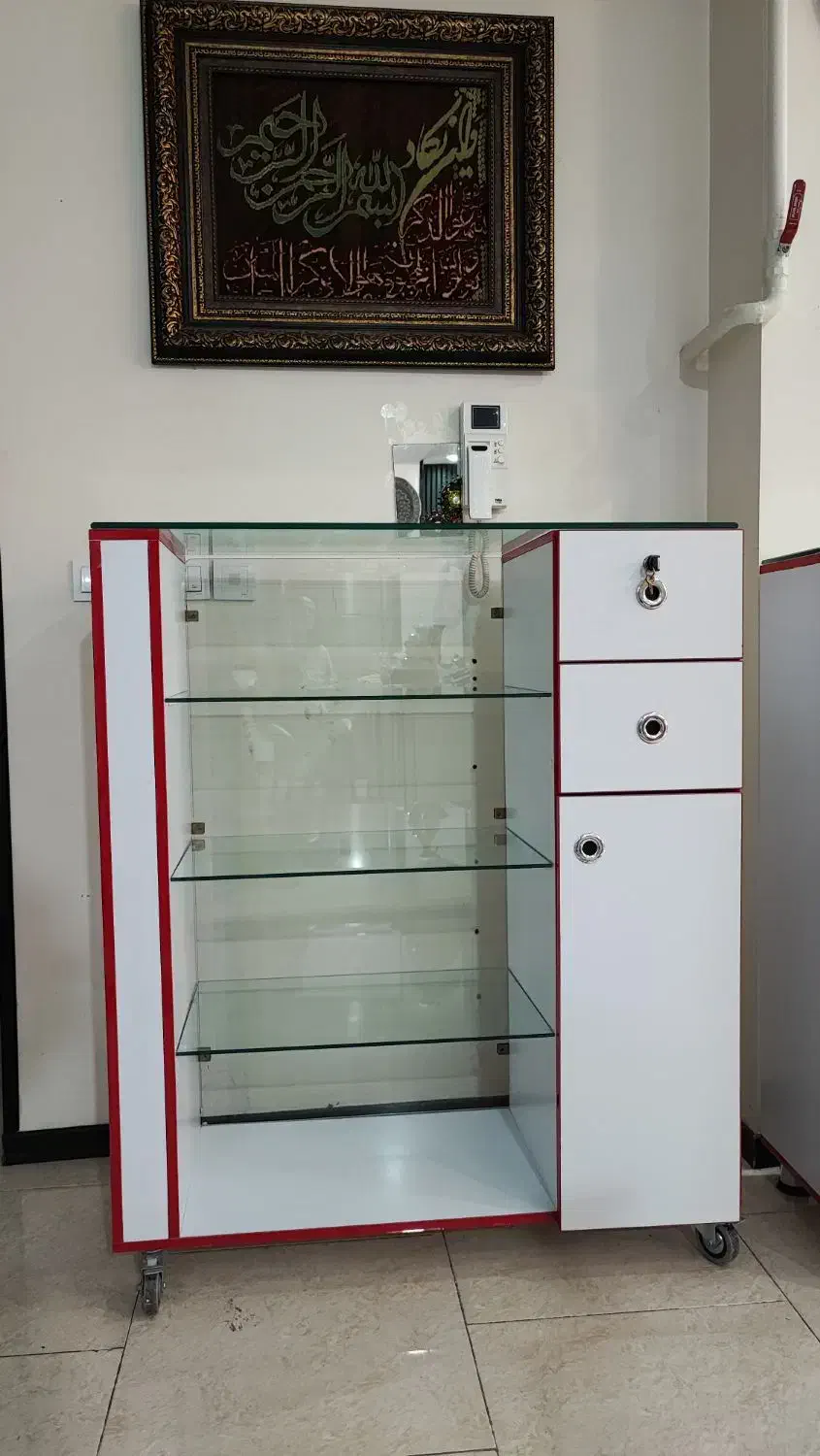 مجموعه کامل ویترین غرفه + کابینت MDF|بوفه، ویترین، کنسول|پردیس, فاز ۸|دیوار