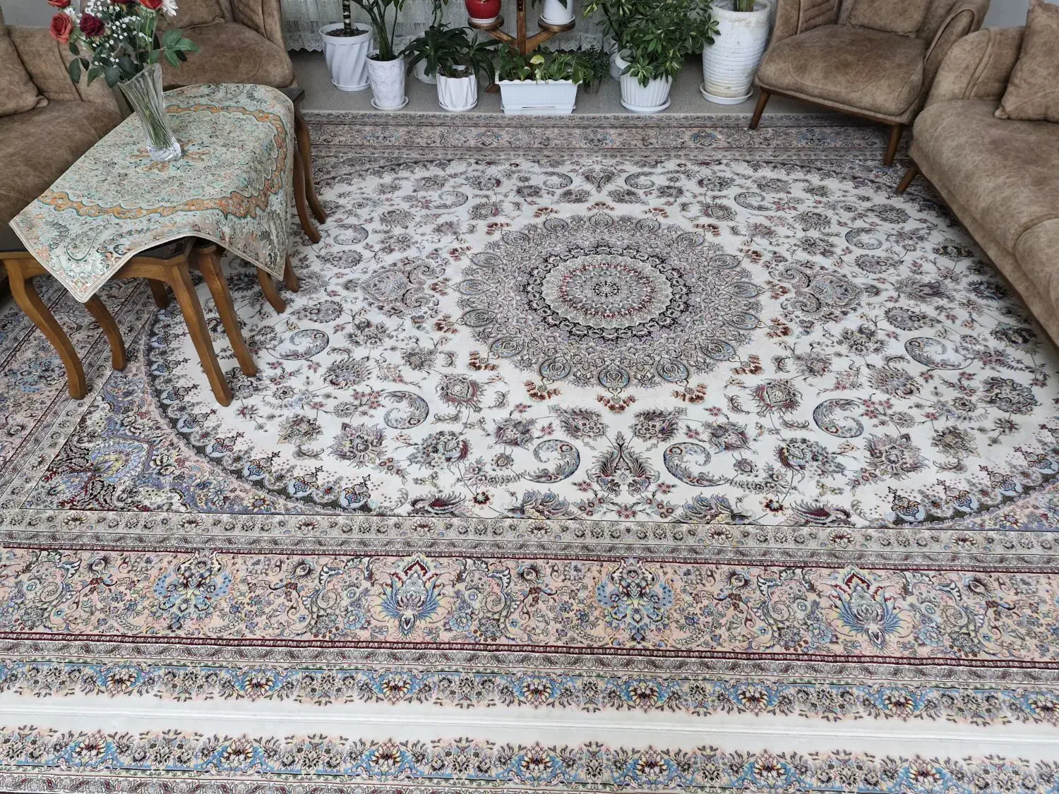 سه قطعه فرش دوازدهمتری، قالی سلیمان ۱۲۰۰ شانه|فرش|مشهد, بهارستان|دیوار