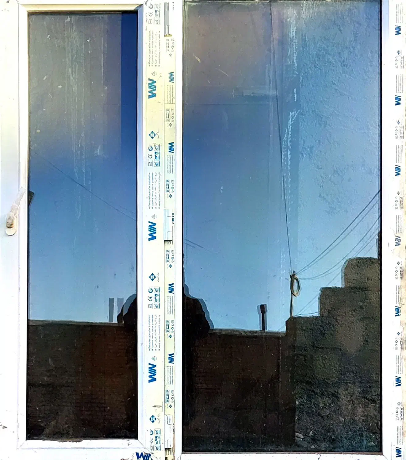 دوعدد پنجره یوپی وی سی|مصالح و تجهیزات ساختمان|شاهین دژ, |دیوار