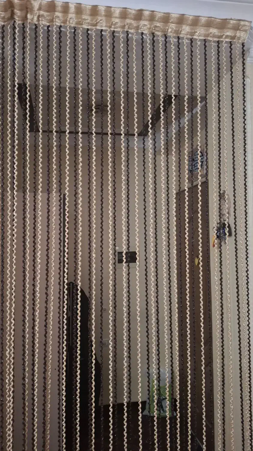 پرده ریسه ای طرح پیچ پیچی|پرده، رانر، رومیزی|قم, پردیسان|دیوار