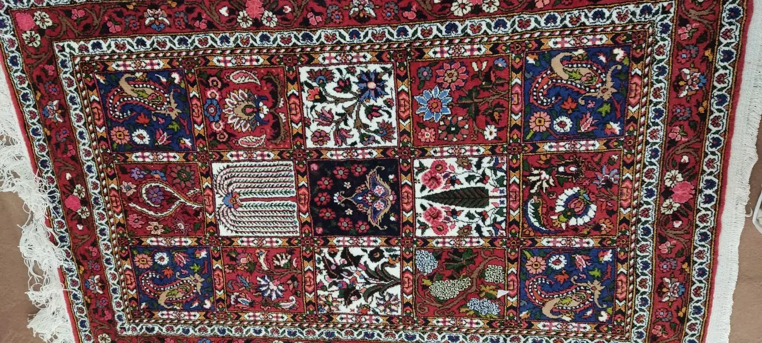 قالیچه دستباف خشتی چالشتری|فرش|شهرکرد, |دیوار