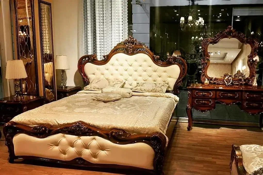 سرویس تخت خواب دونفره مدل فندی شرکتی(تولید کننده)|تخت و سرویس خواب|تهران, شهرک طالقانی|دیوار