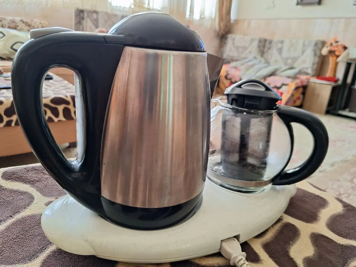 چای ساز استیل وقوری پیرکس|سماور، چایساز، قهوهساز|قم, شهرک فاطمیه|دیوار