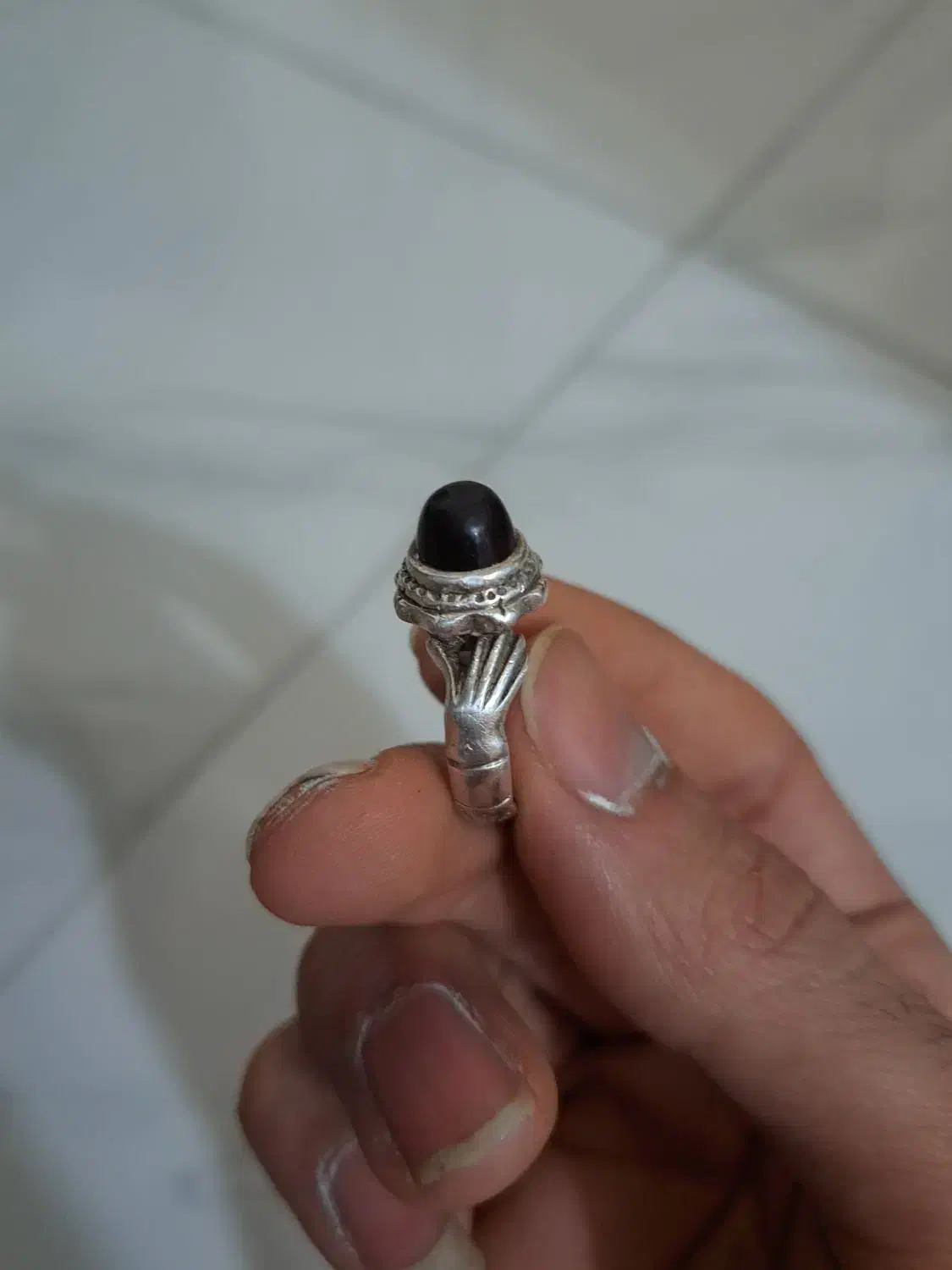 انگشتر دست دلبر نگین مشکی|جواهرات|کاشان, گارزگاه|دیوار