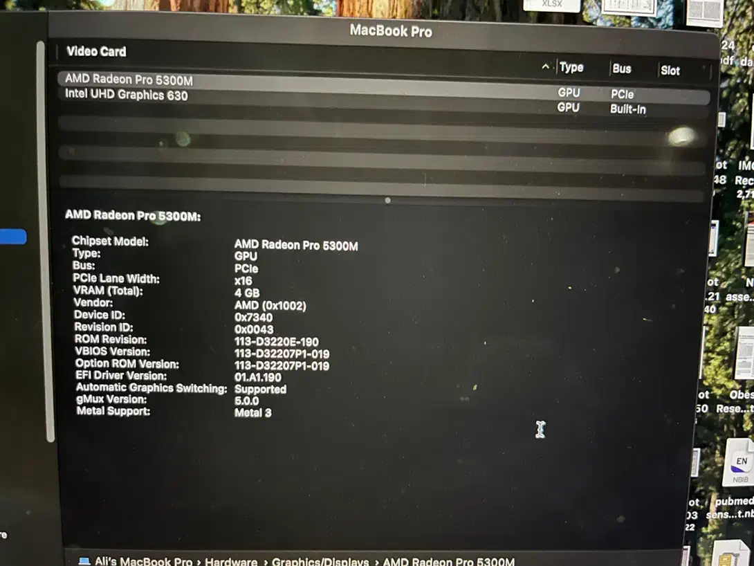 mac book pro 2019 touchbar 16 inch corei7/ram 16|رایانه همراه|مشهد, دانشجو|دیوار