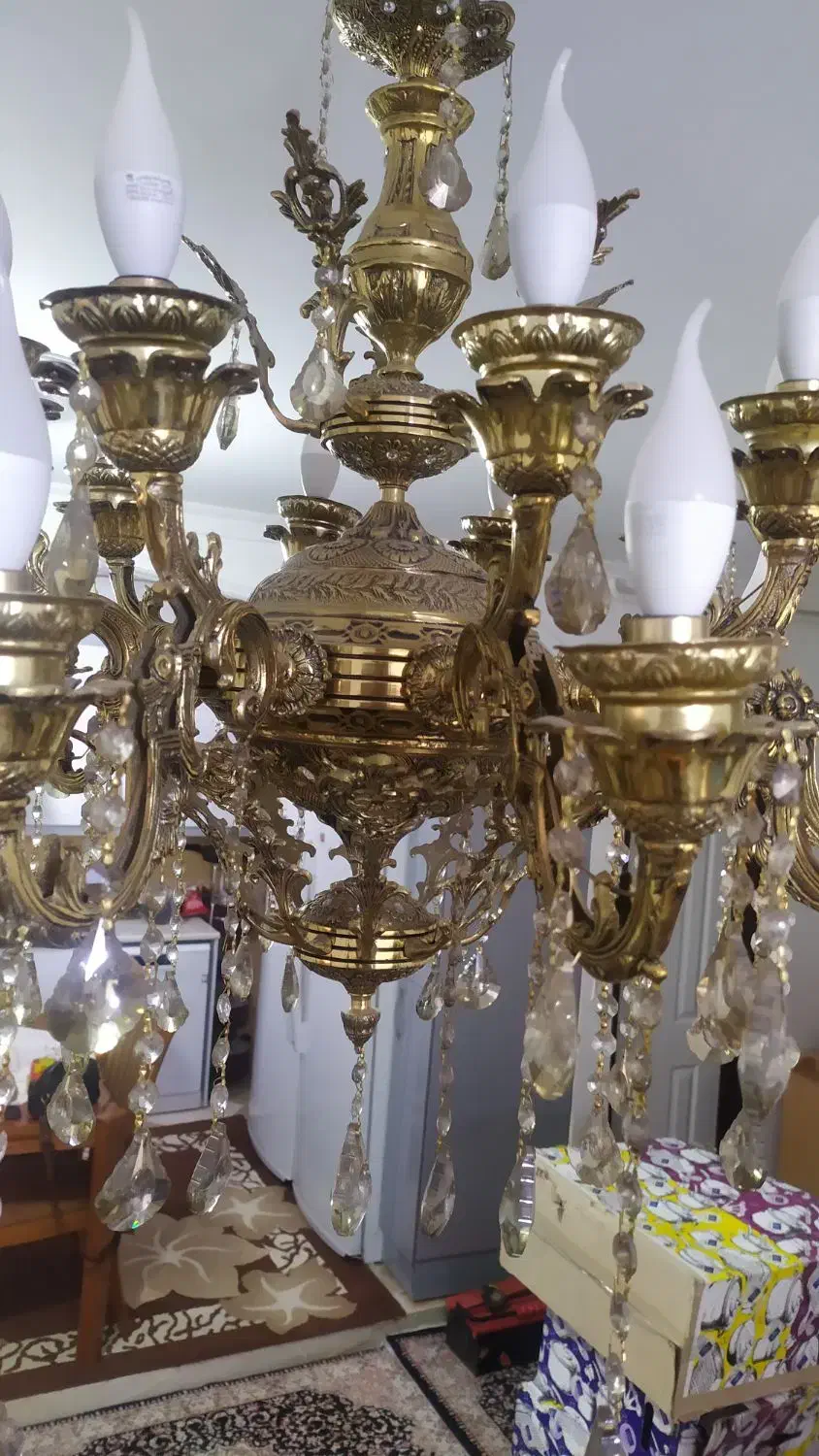 لوستر برنز|لوستر و چراغ آویز|ملایر, |دیوار