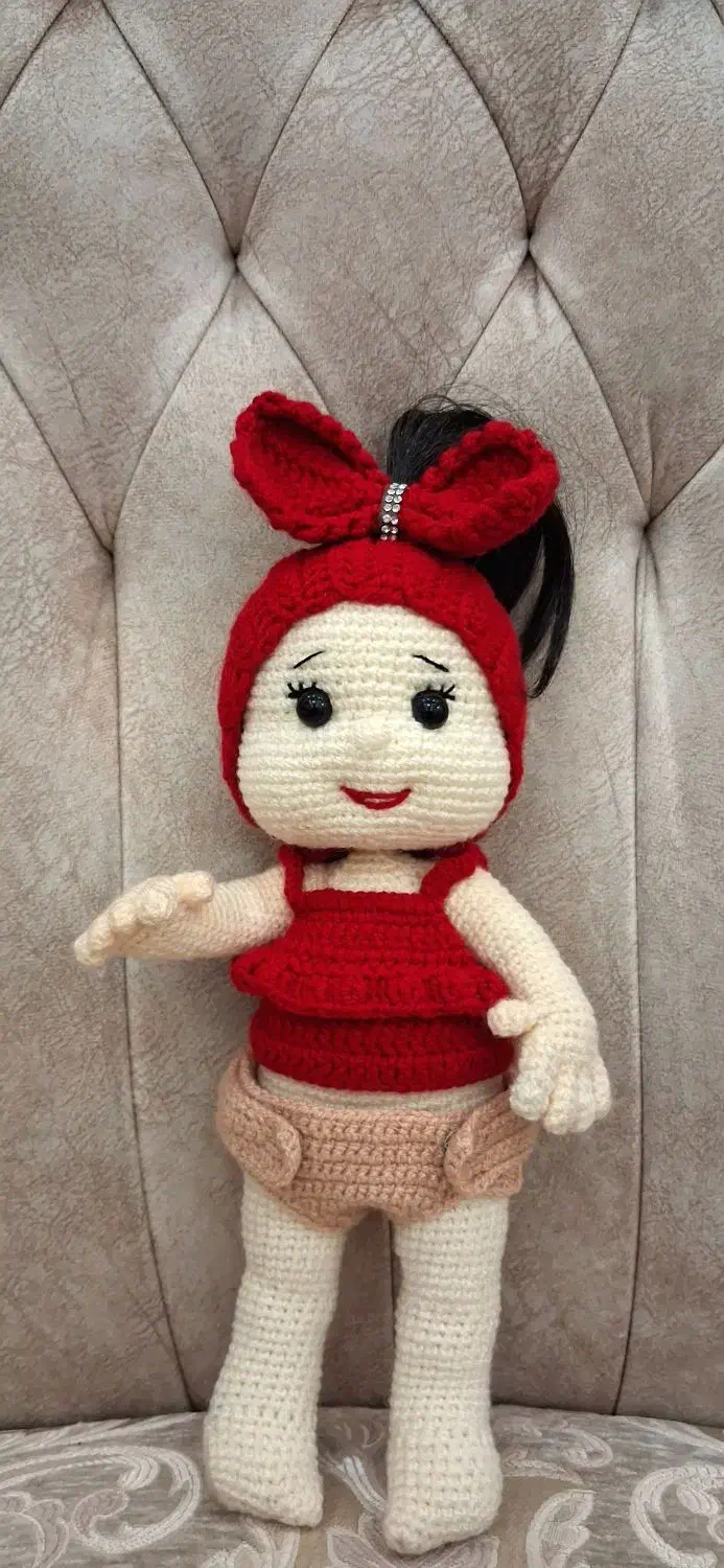 عروسک نوزاد دختر دست بافت|اسباببازی بچه|املش, |دیوار