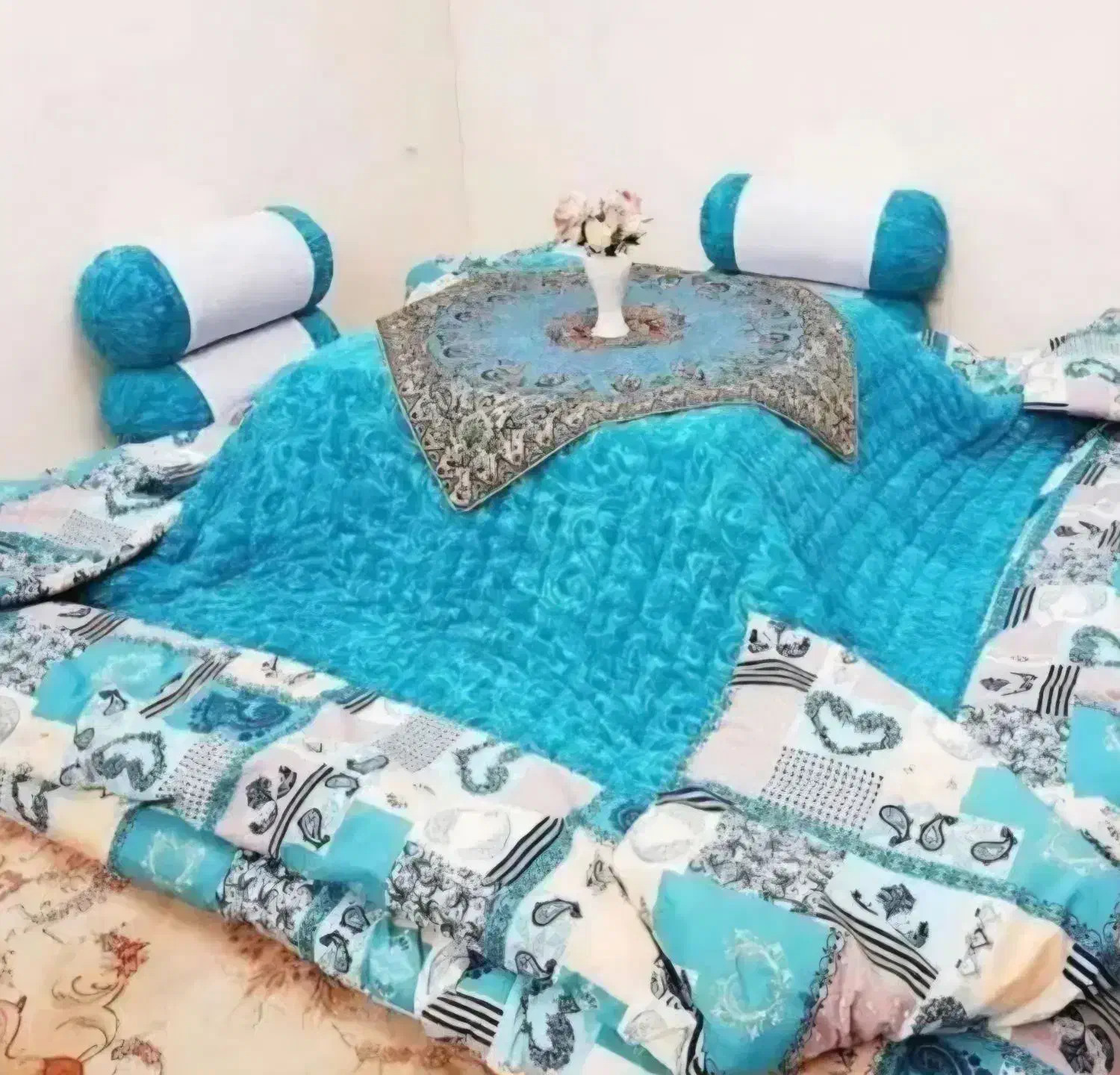 لحاف کرسی تبریزی 3.5 در 3.5 رنگ خاص آماده تحویل|رختخواب، بالش، پتو|تهران, شهرک ولیعصر جنوبی|دیوار
