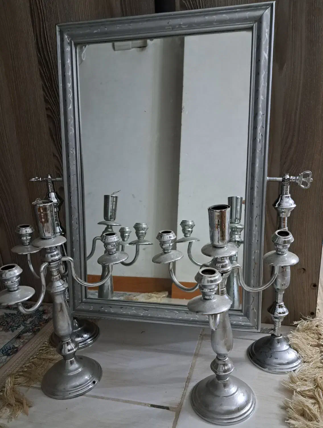 آینه و شمعدان|آینه|محمدیه-قزوین, |دیوار