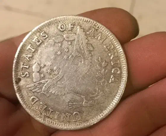 سکه یک دلار آمریکا ضرب اول 26.90g که شامل 89٪ نقره|کلکسیون سکه، تمبر، اسکناس|هشتگرد, طاووسیه|دیوار